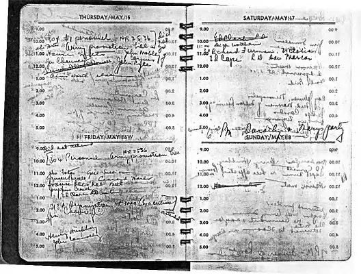 Lyndon Johnson's 1947 Desk Diary, beginning 5/15/1947