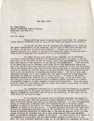 Letters Sent to James Ewing, May 13, 1929