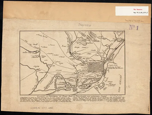 Grundriss von Philadelphia der hauptstadt in Pensylvanien und umliegenden Gegend