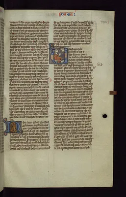 Historiated Initial ""U"" with God Speaking to Hosea