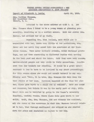 Report, April 25, 1928