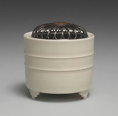 Incense Burner with Flowers and Dots