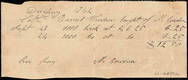 Miscellaneous household receipts
