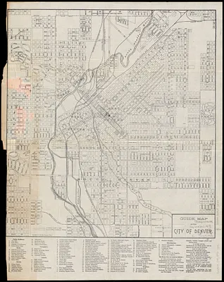 Guide map of the city of Denver