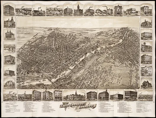 Cities of East Saginaw and Saginaw, Michigan, 1885