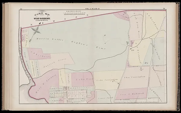 Atlas of the county of Suffolk, Massachusetts : vol. 5th, West Roxbury, now ward 17, Boston : from actual survey & official records