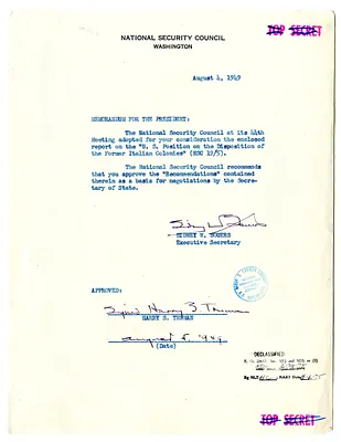 Memorandum from Sidney Souers to President Harry S. Truman