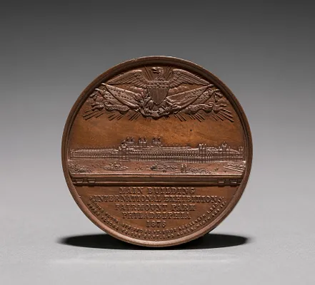 Medal: Commemorating the Centennial International Exhibition, 1876 (reverse)