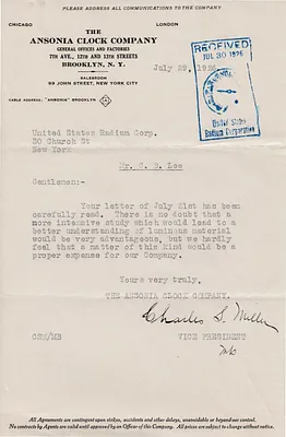 Letters Received to C.B. Lee, July 29, 1926