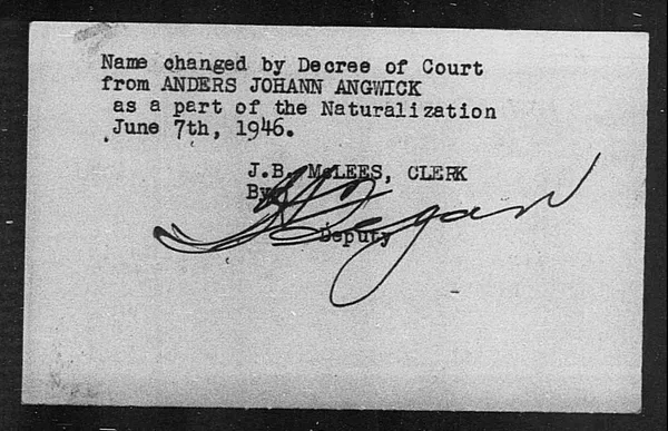 Angwick, Andrew Jerald - 1946
