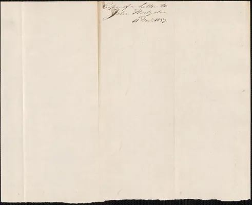 George Coffin to John Hodgdon, 11 December 1837