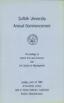 1983 Suffolk University commencement program, College of Arts & Sciences and Sawyer Business School