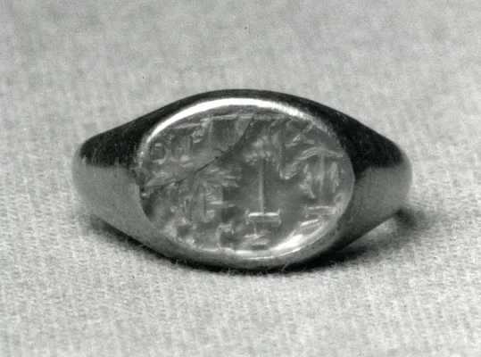 Ring with Five Christian Symbols and Inscription