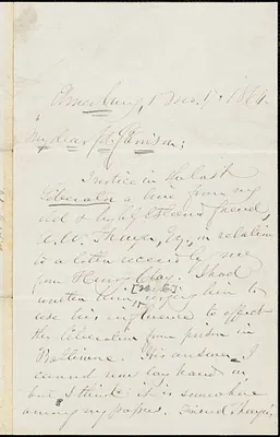Letter from John Greenlead Whittier, Amesbury, [Massachusetts], to William Lloyd Garrison, 1864 [January] 17