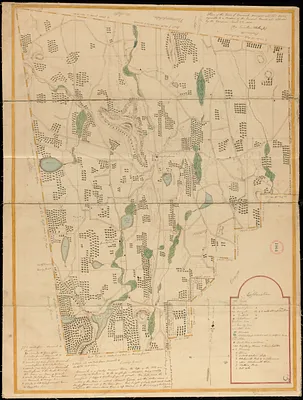 Plan of Warwick made by Jonathan Blake, Jr., dated 1830