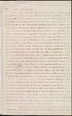 Letter from William Lloyd Garrison, Boston, [Mass.], to Henry Clarke Wright, March 1, 1843