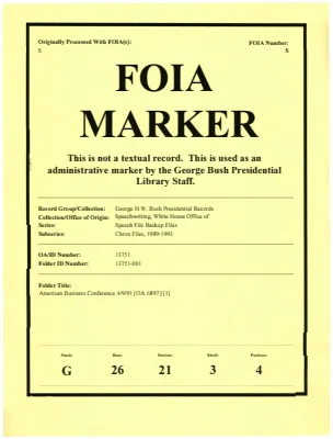 American Business Conference 4/9/91 [OA 6897] [1]