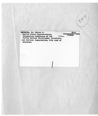 Card for Dr. Esther C. Brunauer