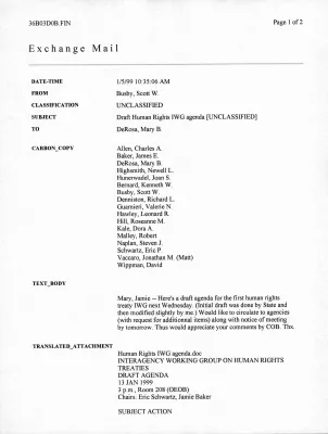 [01/05/1999-09/26/2000] [E.O. 13107]