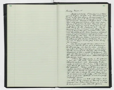 Handwritten journal entry for March 13, 1969