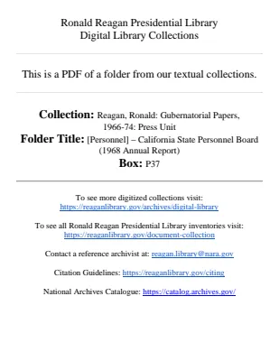 [Personnel] - California State Personnel Board (1968 Annual Report)