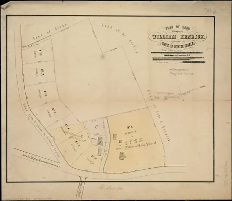 Plan of land belonging to William Kenrick