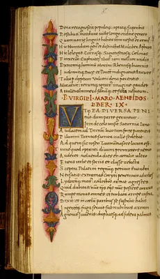 Leaf from Eclogues, Georgics and Aeneid
