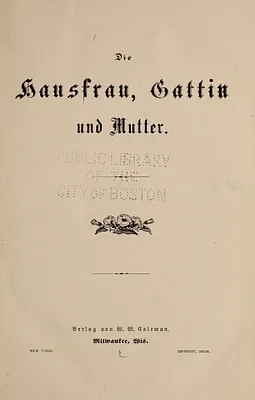 Die Hausfrau, Gattin und Mutter