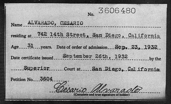 Alvarado, Cesario - 1932