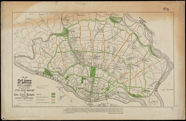Map of St. Louis city & county