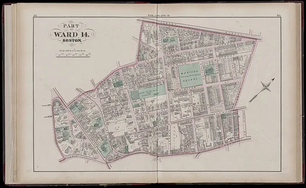 Atlas of the county of Suffolk, Massachusetts : vol. 2nd late city of Roxbury, now wards 13-14 and 15, city of Boston