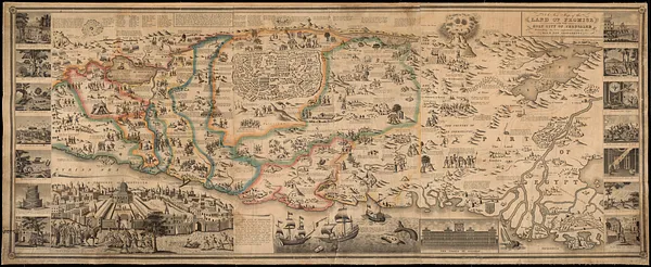 A new map of the Land of Promise and the holy city of Jerusalem describing the most important events in the Old & New Testaments