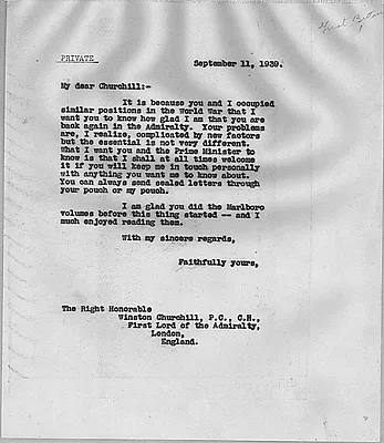 Franklin D. Roosevelt to Winston Churchill