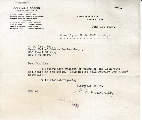 Letters Received to C.B. Lee, June 18, 1934