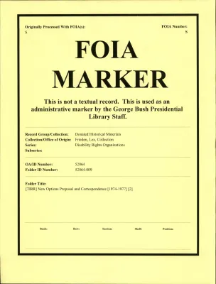 [TIRR] New Options Proposal and Correspondence [1974-1977] [2]