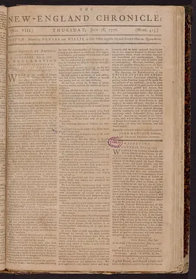 In Congress, July 4, 1776