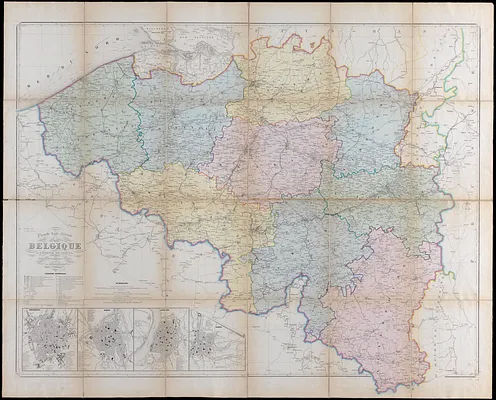 Nouvelle carte générale de la Belgique à l'échelle de 1/200,000