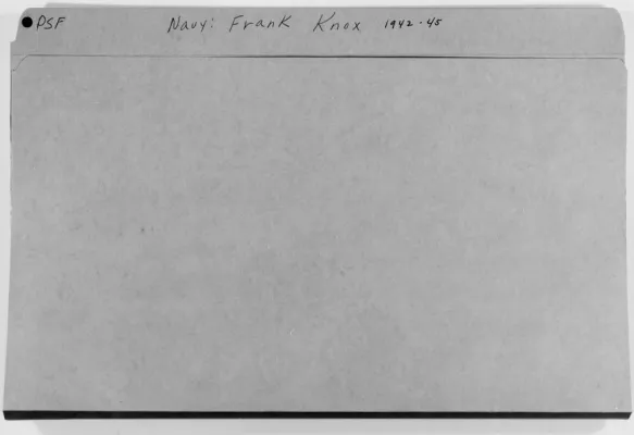 Navy - Knox, Frank, 1942-1945