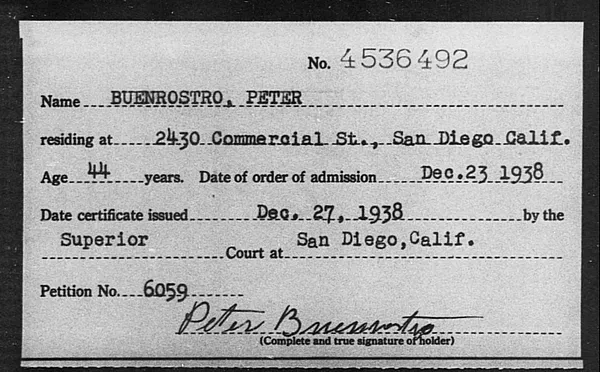 Buenrostro, Peter - 1938