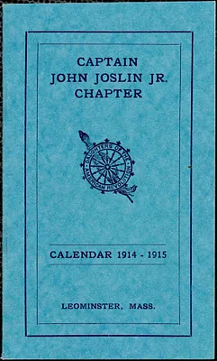 Daughters of the American Revolution (D.A.R.), Capt. John Joslin, Jr. Chapter. Calendar, 1914-15
