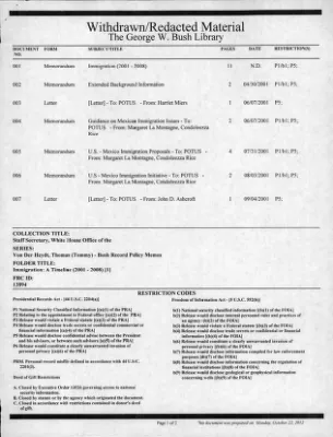 Immigration: A Timeline (2001 - 2008) [1]