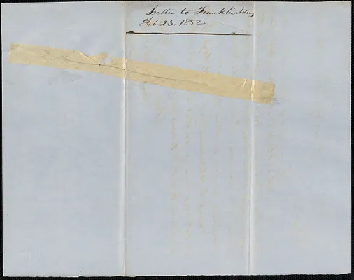 Samuel Warner to Franklin Adams, 23 February 1852