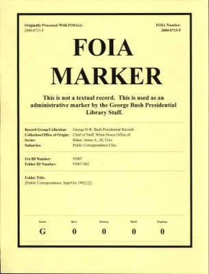 [Public Correspondence, Sept/Oct 1992] [2]