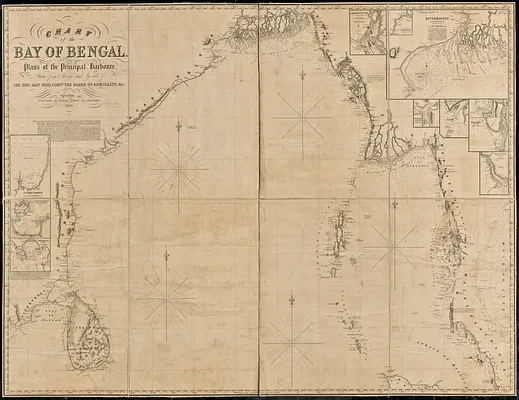 Chart of the Bay of Bengal, including plans of the principal harbours