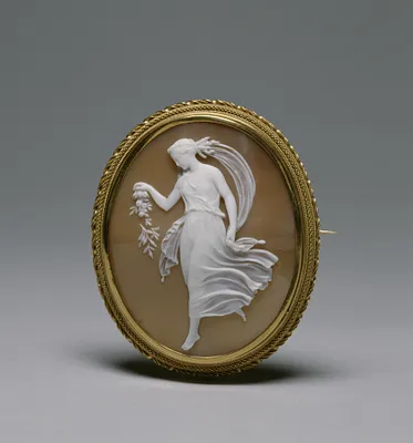 Brooch with Cameo of Spring after a relief by William Henry Rinehart