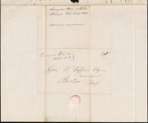 Augustus Allen to George Coffin, 21 April 1848