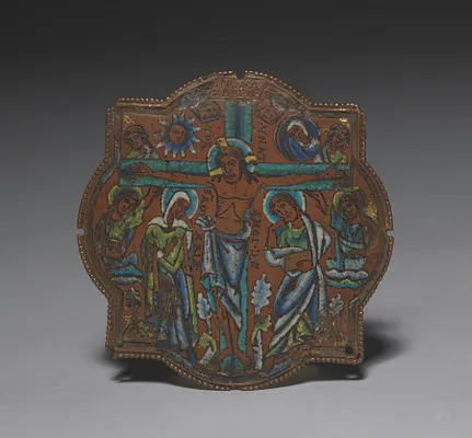 Enamel Plaque: Crucifixion