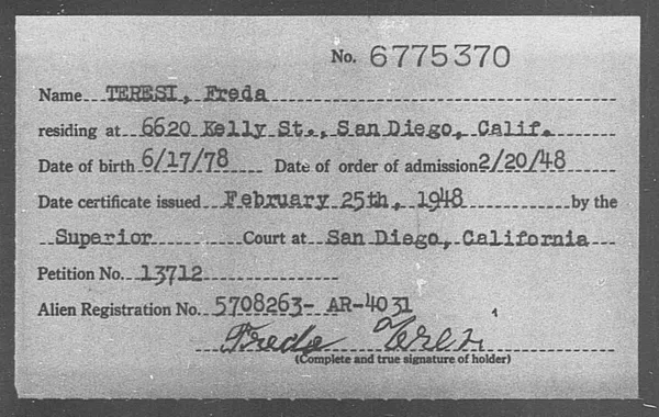 Teresi, Freda - 1948