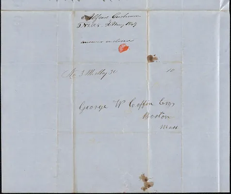 Alfred Cushman to George Coffin, 26 May 1849