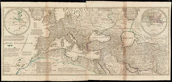 An historical map of the Roman Empire and the neighbouring barbarous nations to the year of our Lord four hundred when the empire began to be rent with foreign invasions